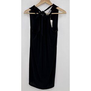 NWT Green Envelope Dress Women's‎ Sm Black Sleeveless Bow Tie Neckline Made USA